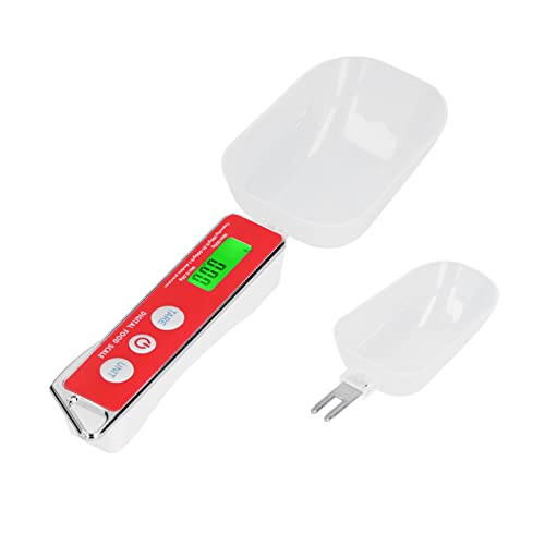 Digital Spoon Scale 500g/0.1g, Digital Kitchen Measuring Spoon Food Scale Spoon Food Scale Spoon Small Baking Scale with LCD Display(Red)