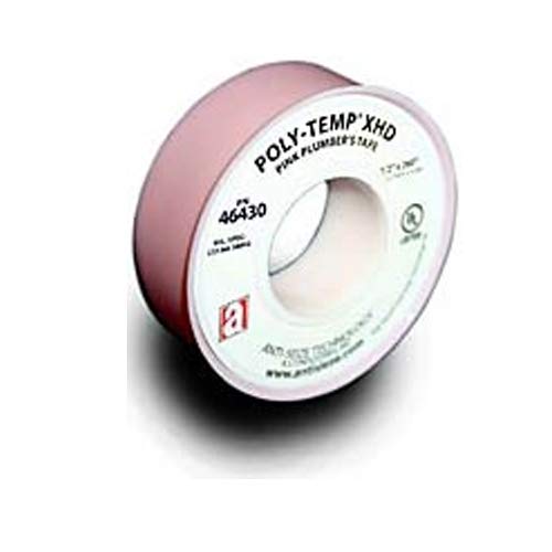 Anti-Seize Technology 46430, Poly-Temp Pink Plumber PTFE Tape, Pack of 100 pcs