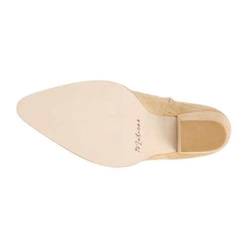 Image of Matisse Womens Caty Pointed Toe Casual Boots Ankle Mid Heel 2-3 inch - Beige