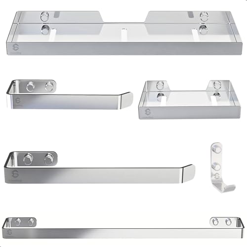 Kit Acess&oacute;rios Para Banheiro Cromado 6 Pe&ccedil;as, MetalCromo