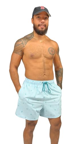 Maillot de bain de type boxer Haute Pression BB117 M bleu et blanc pour homme taille 44
