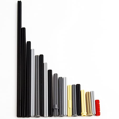 Image of Technical Pieces and Parts Axles Compatible with All Major Brands Building Block Bricks MOC Parts Cross Axles Set DIY Accessories (470 Pcs )