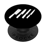 Messer Zeichnung Fleischverkäufer Metzger PopSockets mit austauschbarem PopGrip