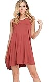 A+D Womens Loose Flowy Tank Tunic Dress (S-3X)