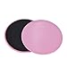 UPALDHOU Exercise Core Sliders, Dual Sided Exercise Gliding Discs for Abdominal Core Workouts (Pink)