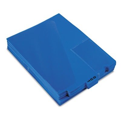 Out Guides, Center "OUT" Tab, Vinyl, Letter, Blue, 50/Box