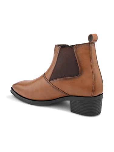 Image of Prolific Men's Chelsea Zipper /Chain Boots | High Ankle Boot| Formal, Office & Casual Wear Shoes | Soft Cushioned Insole, Slip-Resistance, Dynamic Feet Support, Arch Support & Shock Absorption
