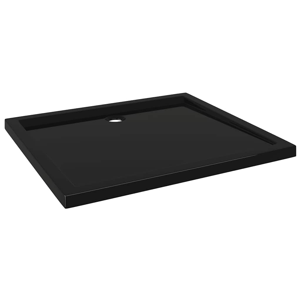 vidaXL Rectangular ABS Shower Base Tray Bathroom Washroom Toilet Lavatory Plumbing Fixture Hardware Shower Parts Unit Walk in Shower Tray Base Black