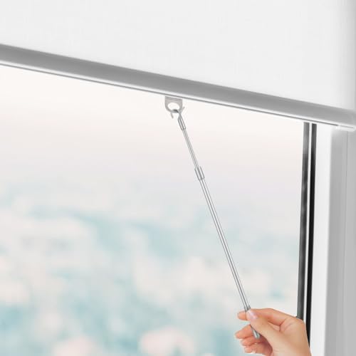 Zerodeko 23.62In Telescopic Blind Wand with Hook Vertical Blinds Replacement Rod for Lightweight Curtains Easy to Use Window Blind Opener Curtain Rod Accessory