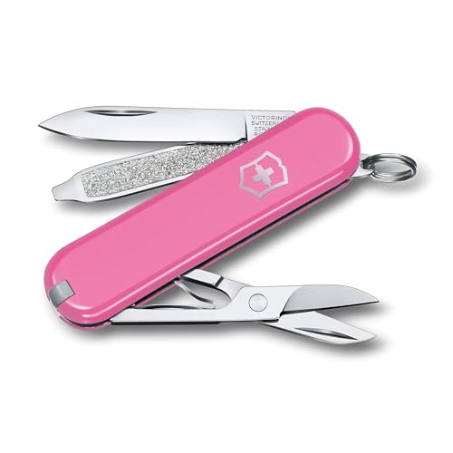 VICTORINOX(ビクトリノックス) クラシック SD クラシックカラーズ Cherry Blossom スイス・アーミーナイフ 多機能 ナイフ 防災グッズ アウトドア キャンプ はさみ マイナスドライバー付き つめやすり 7機能を搭載したスイス製マルチツール 小型 コンパクト プレゼント ギフト 十徳 【国内正規品】 0.6223.51Gの商品画像（Amazon）