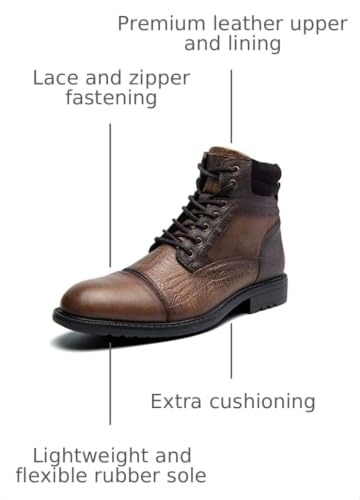 Image of Arkbird Mens Chelsea Boots, Stylish and Comfort Leather Chukka Ankle Boots with Zipper
