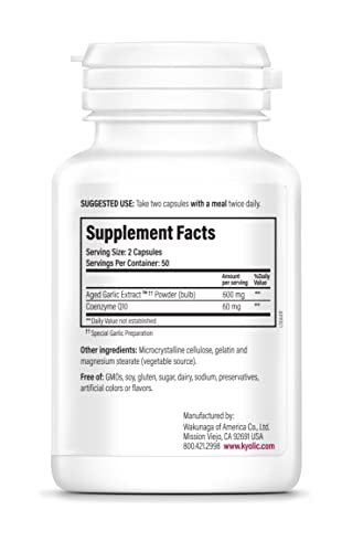 Kyolic Aged Garlic Extract Formula 110 Coq10 Cardiovascular, 100 Capsules #TOP2