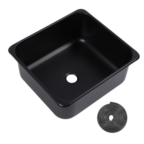 Fregadero de cocina RV 304 Gota de acero inoxidable en un solo pozo de tazón con un enchufe de drenaje de 40 mm para el barco de la caravana Camión autocaravana de gran capacidad