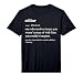 Mens Editor Funny Definition Editors Video Editing Retirement Performance T-Shirt