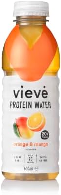 Vieve Protein Water 6x500ml - Orange & Mango | 20g Protein, Sugar Free, Fat Free & Dairy Free | A Ready to Drink Alternative to Protein Powders & Shakes | 6 Pack