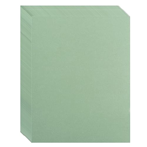 100 Pack Sage-Green Cardstock Blank Heavy Cards Stock 92LB Thick Paper for Invitations, Greeting Cards Making, Postcards, 8.5x11 inches