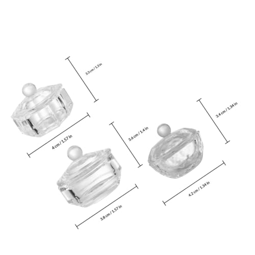 MAGICLULU 3 piezas vasos líquidos acrílicos para uñas miniatura 2