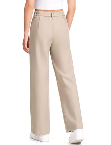 Image of Girls Dress Pants Wide Leg Uniform Pants for Girls Preppy Clothes Size 7-14 Years