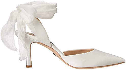 Badgley Mischka Women's Blaze Pump, White Satin, 6.5 | Image 5