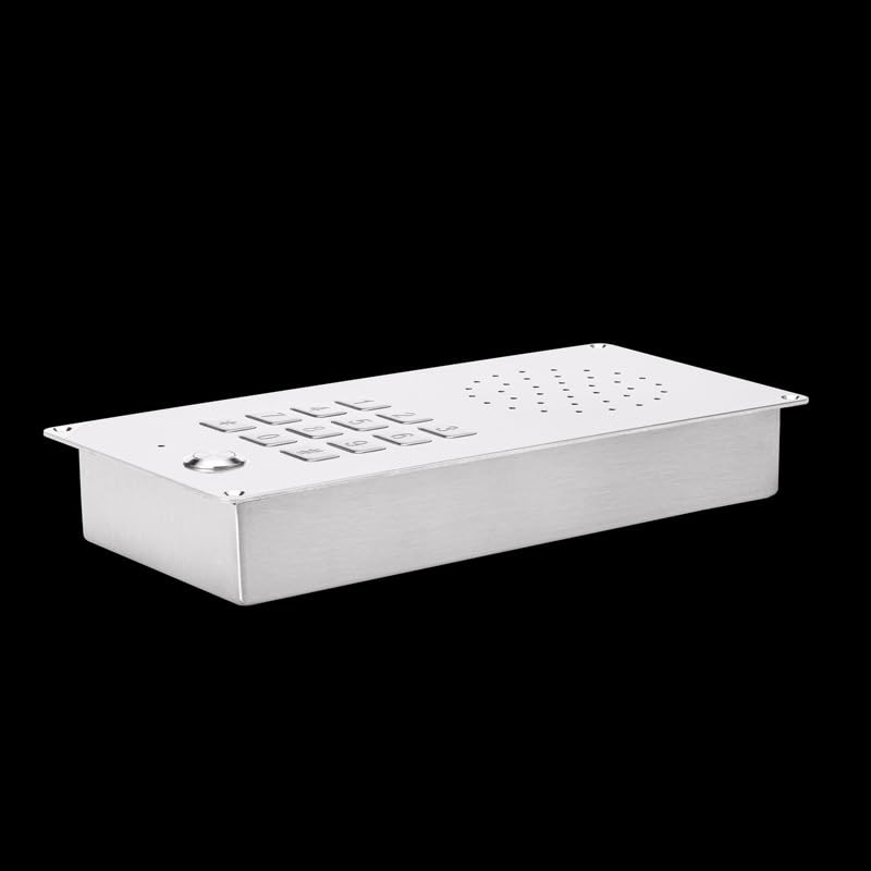 Teléfono para salas blancas e intercomunicador manos libres de un toque industrial empotrable 3