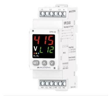 VPR-33 Voltage Protection Relay, DIN Rail Mount, Multi-Phase Monitoring Device-image-5