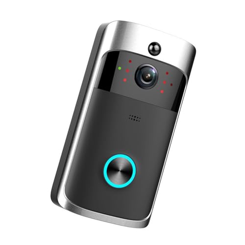 Video Doorbell Videocitofono intelligente Wi-Fi con telecamera for visione notturna SmartSensor for porte e finestre, APP SmartCamera con controllo vocale ,Rilevamento del Movimento Umano(Black)