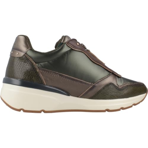 Carmela Para Mujer. 16183007-KAKI Zapatillas De Piel 161830 Verde (38), 3 A 5Cm, Cordones, Casual - 4