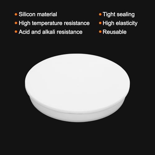 Image of MECCANIXITY High Temp Silicone Plug Mount Dia 141.5mm /5.57 Inch T Shaped Rubber Stopper Hole Plugs for Powder Coating Plating Waterproof Sealing Plugs White Pack of 1