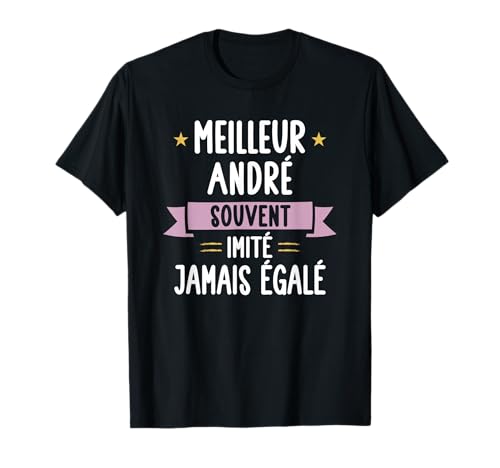 Photo de Cadeau Homme Unique Humour Prénom Personnalisé André T-Shirt