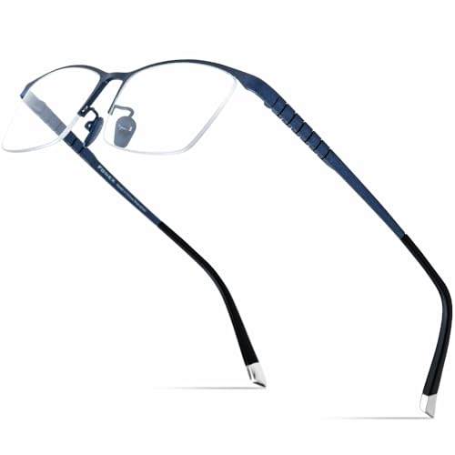 Image of FONEX Titanium Glasses Frame for Men,Square Eyewear Full Optical Eyeglasses F85641