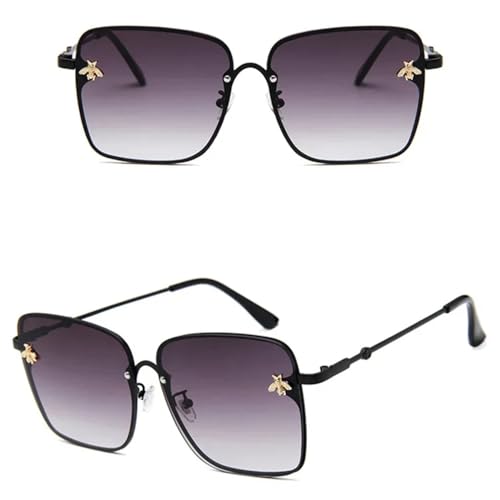 Lunettes de soleil pour femme vintage sans monture aux verres dégradés chic