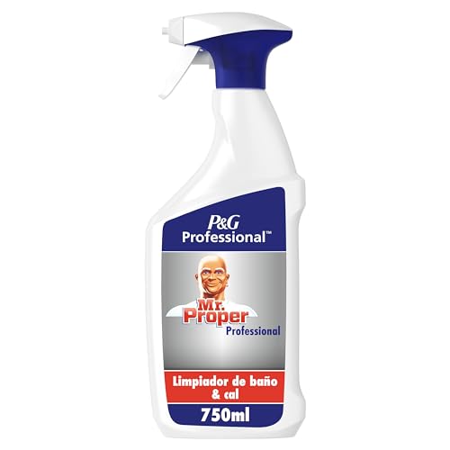 Mr Proper Professional, Limpiador de Baño y Cal 750ml, Potente eliminación de suciedad, restos de cal y jabón, previene la formacion de la cal