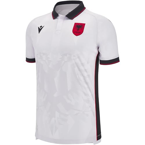 Macron Herren Fußballtrikot Albanien 2024 Auswärts weiß XL