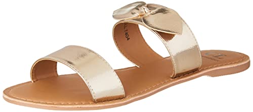 Carlton London Womens CLL-7404-A Gold Flat Sandal - 6 UK (CLL-7404-A) (B0BB1ZV7LD) Amazon Price History, Amazon Price Tracker