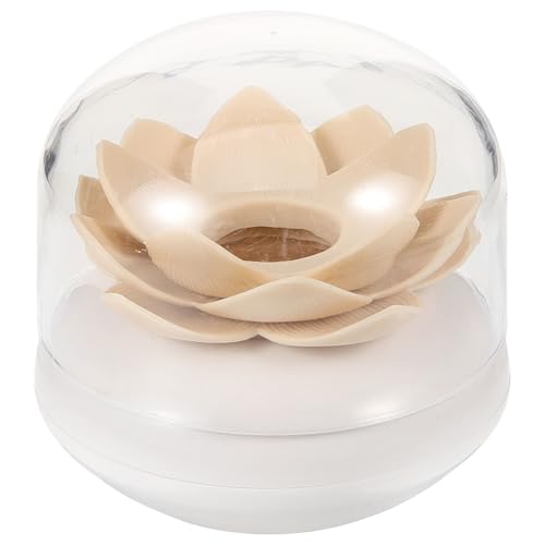 Artibetter Boîte à Coton-tiges en Plastique Forme Lotus Couvercle, Distributeur Portable pour Coton Hydrophile et Cure-Dents, Pratique pour Tiroirs et Armoires
