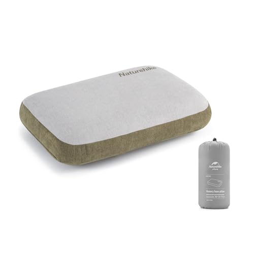 Naturehike Cuscino comfort in memory foam, antibatterico, Per il sonno, Antiscivolo, lavabile, Nucleo rimovibile, Da Viaggio, Per aereo, Portatile, Morbido e Confortevole