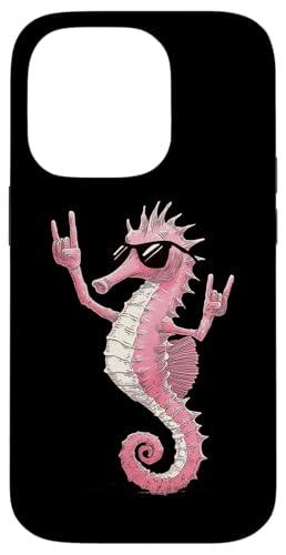 Rock On Seahorse Cool Gafas de Sol Attitude Carcasa para iPhone 14 Pro