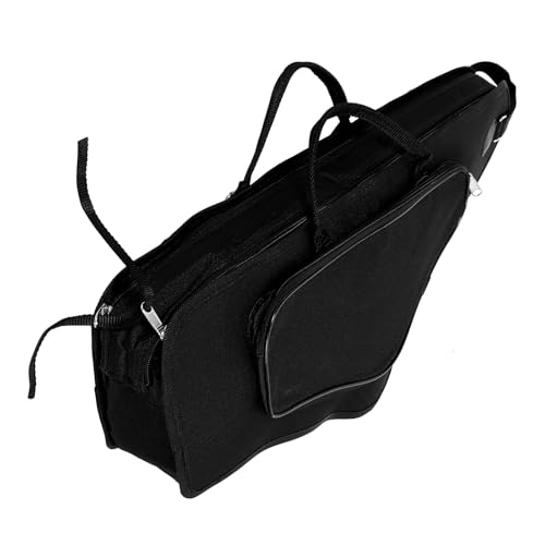 Étui Saxophone Alto en Tissu Oxford Noir avec Bretelles Réglables pour Concert