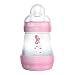 MAM Baby Bottles for Breastfed Babies, MAM Bottles Anti Colic, Girl, "Time for Love" Designs, 5 Ounces, 1-Count