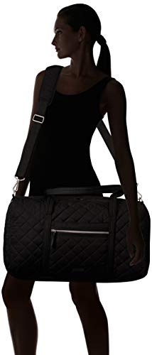 Vera Bradley Women's Performance Twill Lay Flat Travel Duffel Travel Bag, Black, One Size