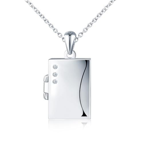 Pendentif carré photo en argent 925, le bijou souvenir de votre quotidien