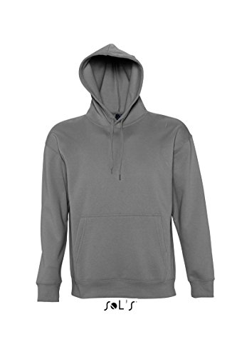 SLAM - Unisex Hooded Sweat-Shirt with Kangaroo Pocket (L, DARK GREY)