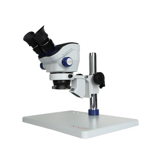 KAISI TX-50e - Juego de microscopio estéreo con zoom 3.5X-100X, binocular, zoom continuo, microscopio estéreo para soldadura de teléfono, reparación de PCB