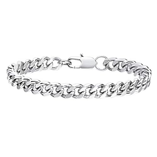 Peora Silver Plated Stainless Steel Openable Stylish Link Chain B...