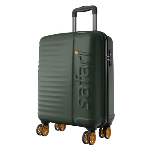 Image of Safari Cabin Insignia 8 Wheels 55cm Size Trolley Bag, TSA Lock, Hard Case Polycarbonate, 360º Wheeling Carry-on Luggage, Travel Bag, Suitcase for Travel, Trolley Bags for Travel, Deep Forrest
