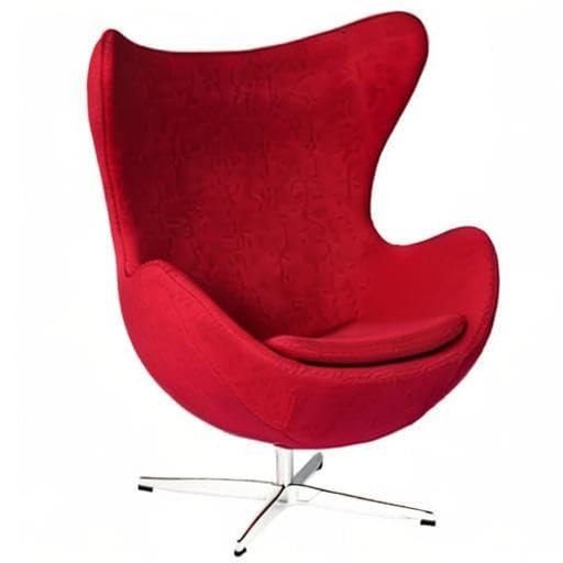 Amazon.co.jp: エッグチェア ファブリック仕様 色レッド アルネ