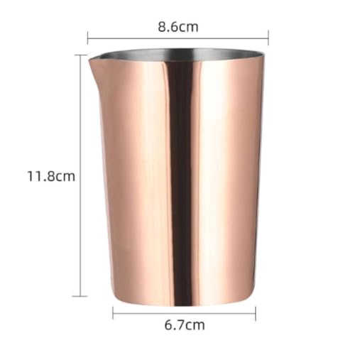Vaso mezclador oro rosa para preparar c[o]cteles en barras de dise[n]o 4