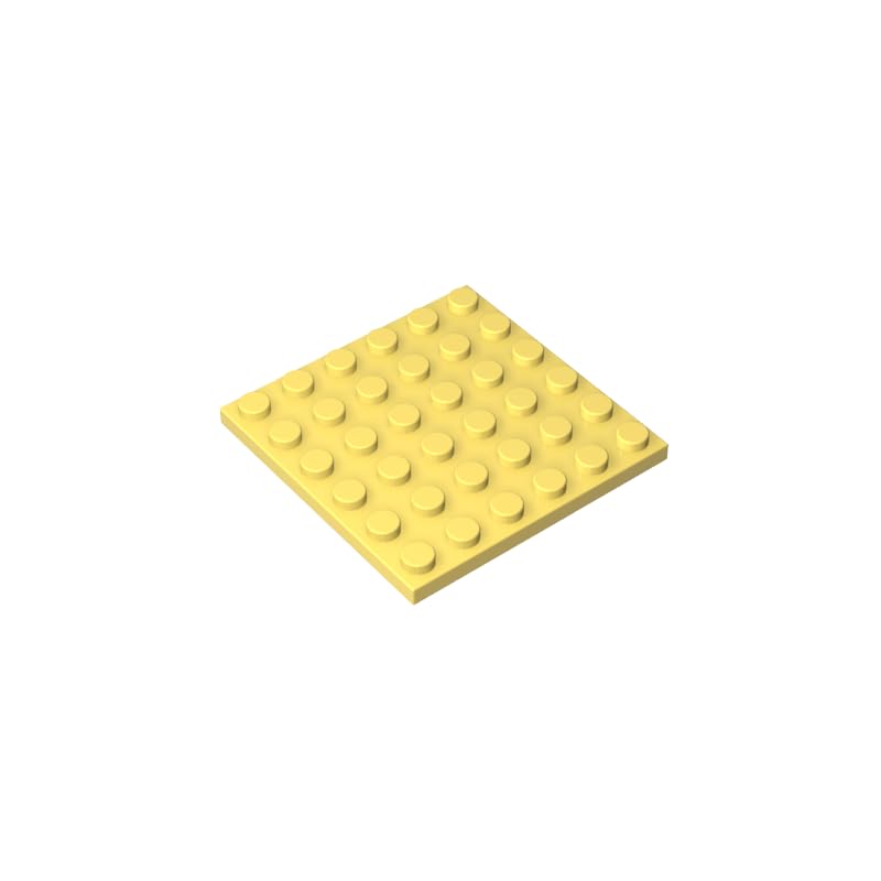 3958 Foundation Plate Plate 6x6 10 Pieces GDS-523 Compatible with Lego Building Blocks Color:Bright Light Yellow — image 1