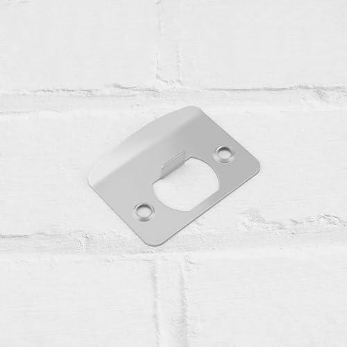 Placa de acero inoxidable de seguridad para herrajes de puertas de mortaja, set de 5 7