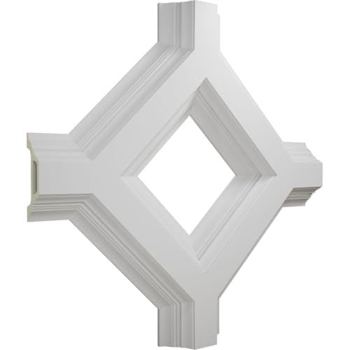 Plafond à caissons moulé haut de gamme Ekena intersection blanche - 4